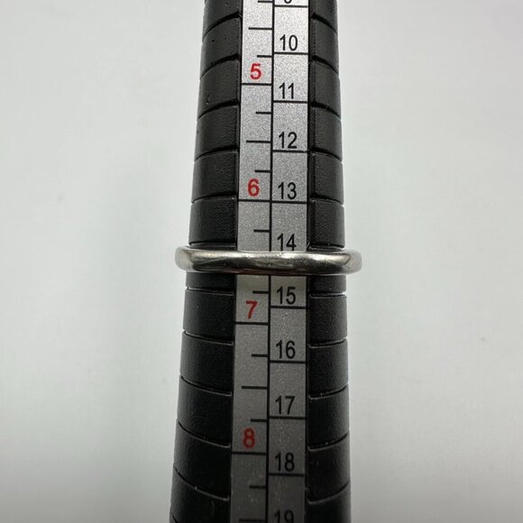 3/$30 Cushion Cut Solitaire Ring Size 6.5 Silver Tone Statement Clear Stone - Picture 6 of 9